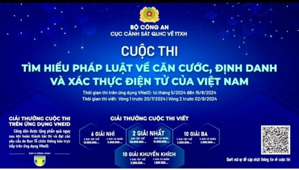 Tuyên truyền tổ chức Cuộc thi viết “Tìm hiểu Luật Căn cước trong Công an nhân dân”