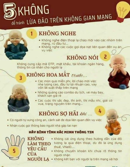 "5 không" để tránh bị lừa đảo trong thời đại 4.0