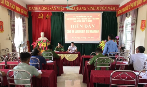 Diễn đàn “Công an lắng nghe ý kiến Nhân dân” xã Pha Mu năm 2022